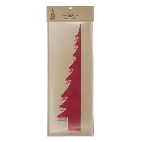 Santa Barbara Design Studio Siberian Deep Red Honeycomb Paper Christmas Tree, 14-Inch Foldable