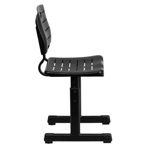 Flash Furniture Adjustable Black Student Chair with Pedestal Frame, Set of 1, 16.5-18.5" Seat Height