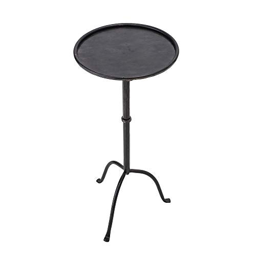 Black Metal Martini Table - Round Side & Accent Table, Sleek Modern Design