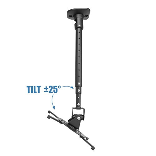 DYNAVISTA Extendable Black Full Motion Projector Ceiling Mount Bracket