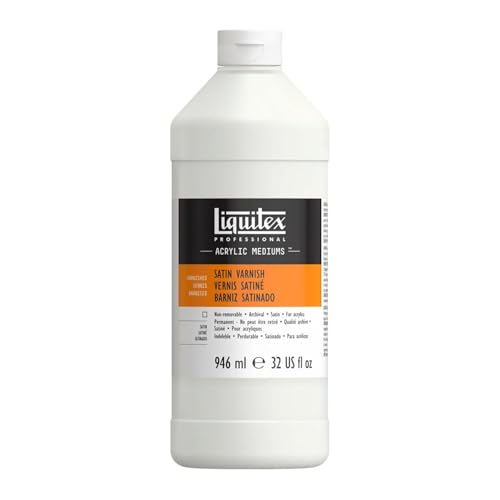 Liquitex Satin Varnish 32oz - Archival, Non-Yellowing Acrylic Finish