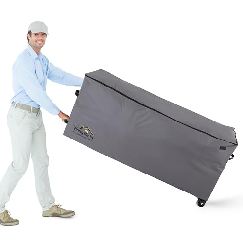 NettyPro Large Rolling Storage Bag for Christmas Trees Cushions and Patio Items 65L Grey - 1 Pack