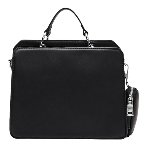 Steve Madden Bevelyn Small Convertible Tote Bag with Earbud Case - Black, One Size