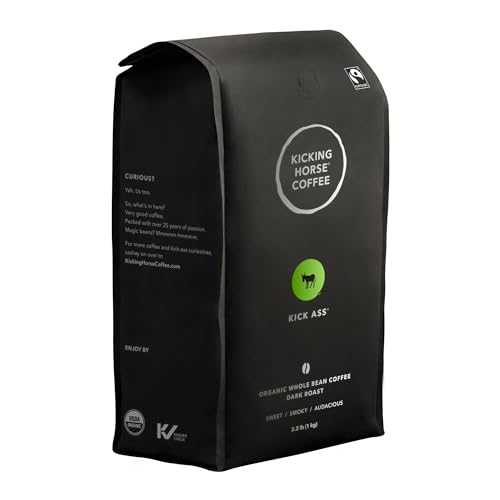 Organic Dark Roast Whole Bean Coffee 35.2 Ounce - Fairtrade, Kosher, Certified