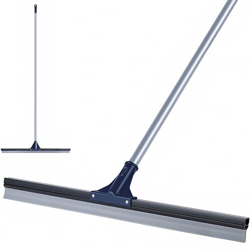 Heavy Duty 30-Inch Floor Squeegee with 51.5" Handle for Garage, Tile, Concrete & Glass Cleaning