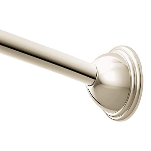 Moen Polished Nickel Shower Rod 54-72-Inch Adjustable Curved Fixed Mount, CSR2160NL - Variation: Rod