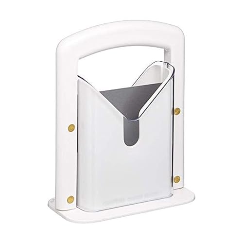 White Bagel Guillotine Slicer with Safety Shield - Hoan
