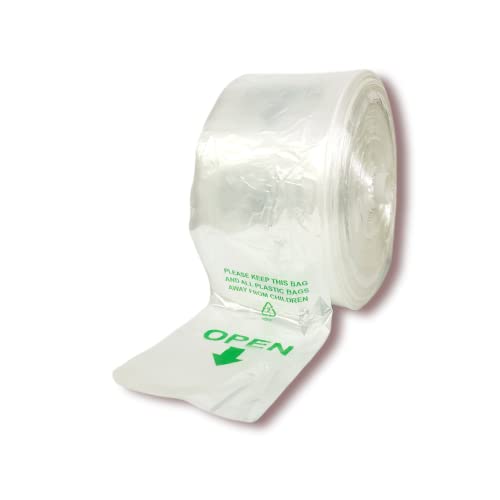 Focus Poly 15x20 Jumbo Produce Bags - 3000 Count, Leakproof & Transparent