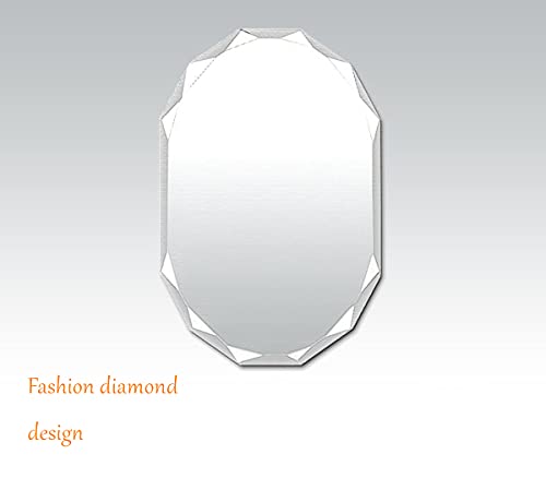 Frameless Beveled Bathroom Wall Mirror 24 x 36 Inch - Horizontal & Vertical Mount