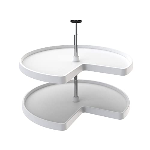 32-Inch Kidney-Shaped Dual Tier Lazy Susan for Corner Cabinets - Variation of THIS listing