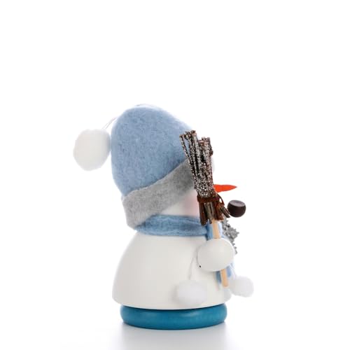 German Christian Ulbricht Snowman Incense Smoker - Handcrafted Erzgebirge Decor