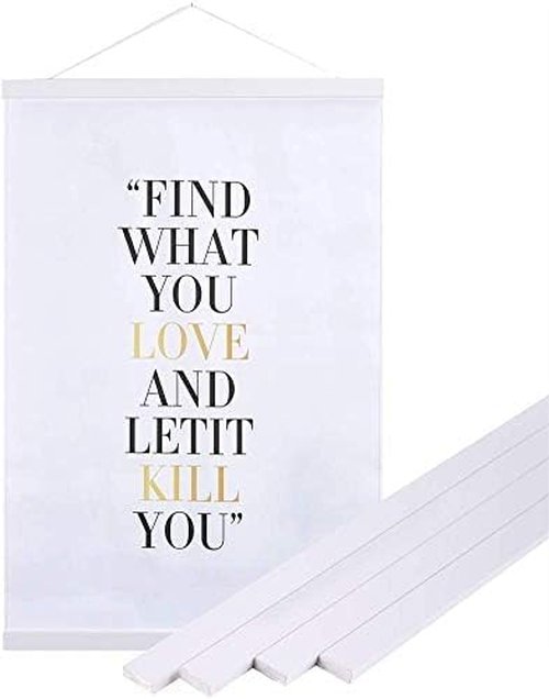 Benjia Magnetic Light Wood Poster Frame - 30" for Photos & Artwork | White, 1 Pack