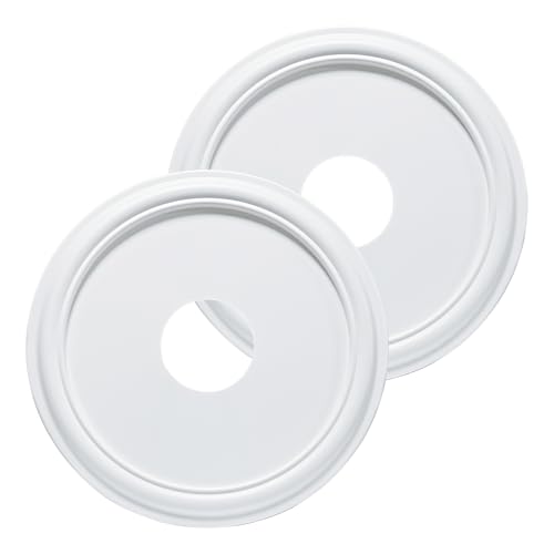 16-Inch White Ceiling Medallion for Light Fixtures and Ceiling Fans - EIFHYT
