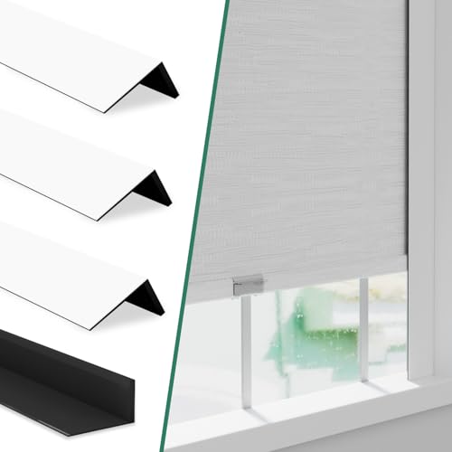 Bliwans White Light Blocking Strips for Window Shades - 58 Inch, 4 Pieces, Side Light Blocker for Blinds & Curtains
