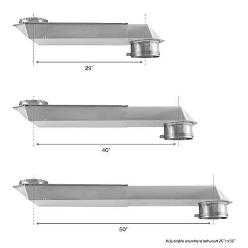 Dryer Vent Kit - Telescoping Adjustable Aluminum Duct, 29-50 Inches - Variation of THIS Listing