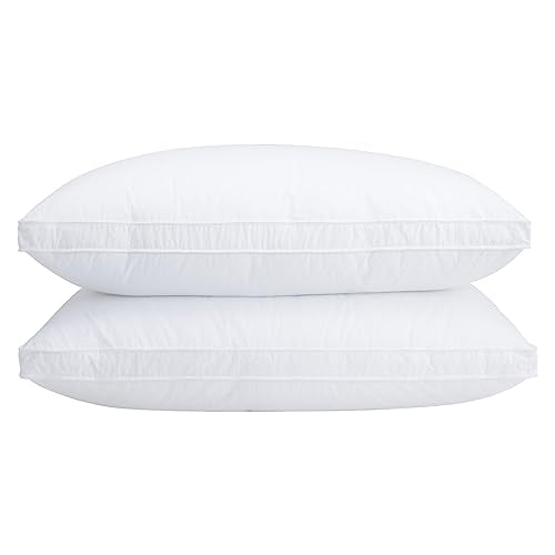 King Goose Down & Feather Pillow Set of 2 - Luxury Hotel-Grade Support
