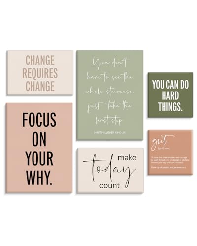 Office Variation of Motivational Wall Decor Set of 6 - Boho Inspirational Prints