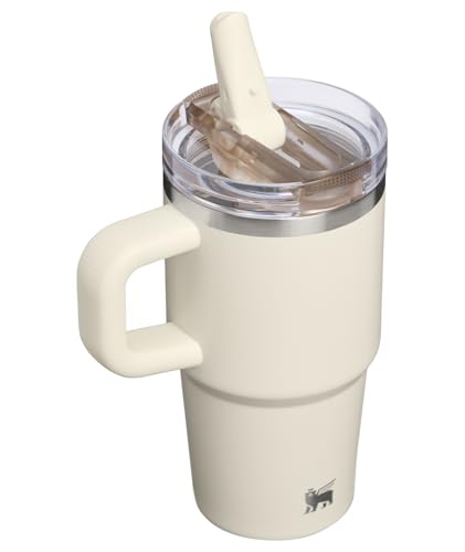 STANLEY Quencher ProTour Flip Straw Tumbler with Leakproof Lid 20 oz | Built-In Straw & Handle | Cupholder Compatible for Travel | Insulated Stainless Steel Cup | BPA-Free | Cream