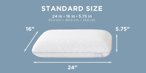 Cooling Memory Foam Pillow with Removable Cover - Rejuvenating Sleep