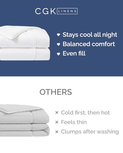 CGK Unlimited Cooling Comforter King White 104x90 Summer Bed Blanket