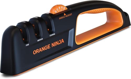 Medium Precision Knife Sharpener - 3-Stage Manual Kitchen & Pocket Sharpener