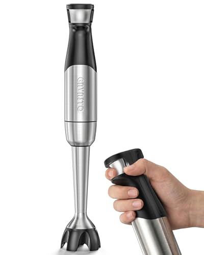 GAVASTO Black Smart Immersion Blender with Telescopic Rod & Stepless Speed Control