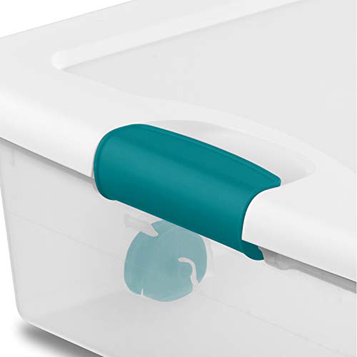 Sterilite 56 Quart Wheeled Latching Storage Box 4-Pack for Home Organization