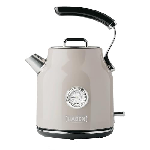 Haden Dorset 1.7L Putty & Chrome Stainless Steel Electric Kettle