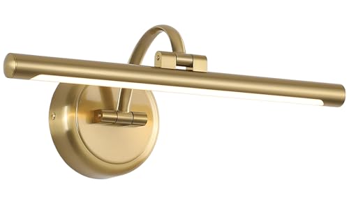 Brass Dimmable Wall Picture Light - 15.75 Inch Adjustable Swing Arm for Artwork