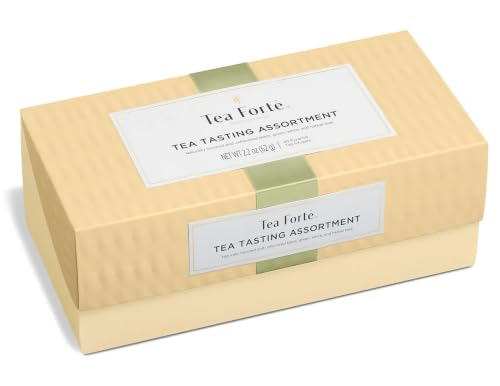 Tea Forte Tea Sampler Assorted Classic - 20 Pyramid Infuser Tea Bags Gift Set