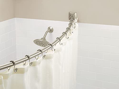 Moen Curved Shower Curtain Rod - Brushed Nickel, Adjustable 54-72 Inches