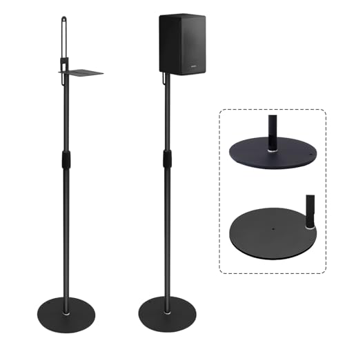 Adjustable Speaker Stands Pair for Surround Sound - 29.5 to 55.9 Inches, Supports 17 lbs