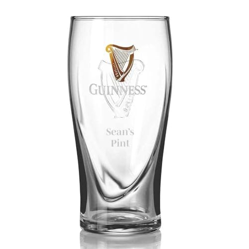 Guinness Official 20oz Beer Glasses Twin Pack - Certified Merchandise for Beer Lovers
