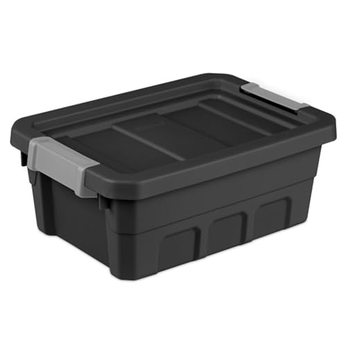 Sterilite 4-Gallon Stackable Storage Totes with Latching Lids - 6 Pack