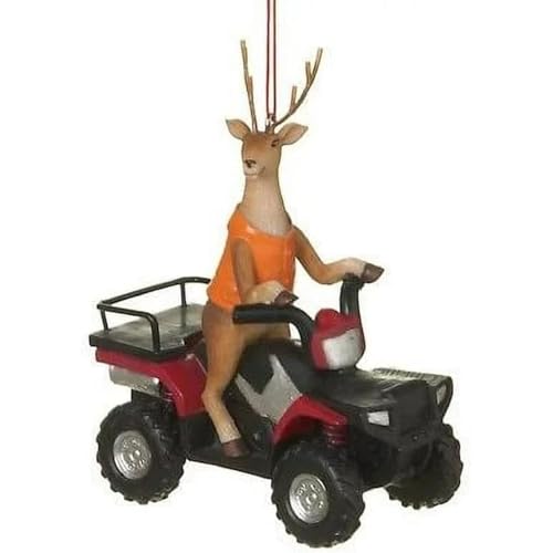 Deer Hunter Buck Ornament for Christmas Tree ATV Resin Decor Midwest CBK