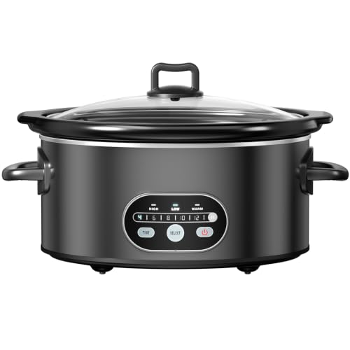OLIXIS Ink 6 Quart Programmable Slow Cooker with 3 Temperature Settings