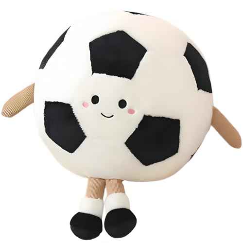 Ryttir 11 Inch Creative 3D Simulation Soccer Pillow,Fluffy Cars Pillow Football Toy Outdoor Cushions for Ball Owners,Clever Boy's and Girl's Room Christmas Decor