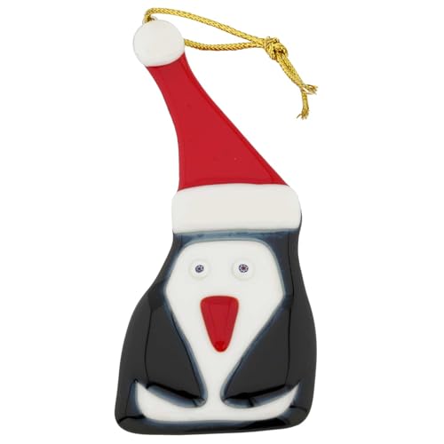 Murano Glass Penguin Christmas Ornament Handmade in Italy