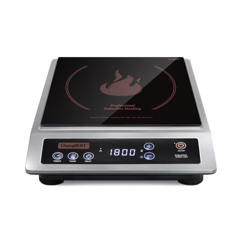 Professional Induction Cooktop 1800W with Large Coil Burner, NSF Certified