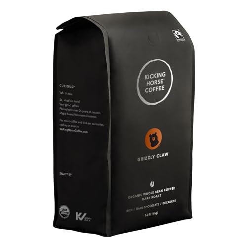 Organic Dark Roast Coffee Beans 35.2oz - Fairtrade, Kosher, Whole Bean
