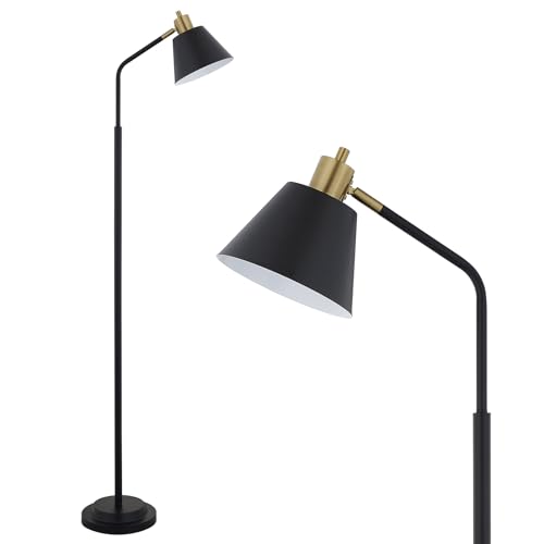 Leasgy Black Double-Base Adjustable Floor Lamp 65.3" - Modern Minimalist Design