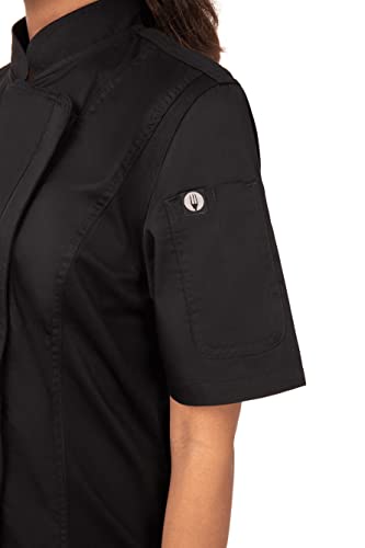Women's Springfield Chef Coat - Medium Black | Professional Kitchen Uniform