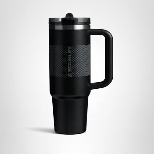 STANLEY Quencher ProTour Flip Straw Tumbler with Leakproof Lid 64 oz | Built-In Straw and Handle | Large Capacity for Travel & Sports | Insulated Stainless Steel Cup | BPA-Free | Black Fade