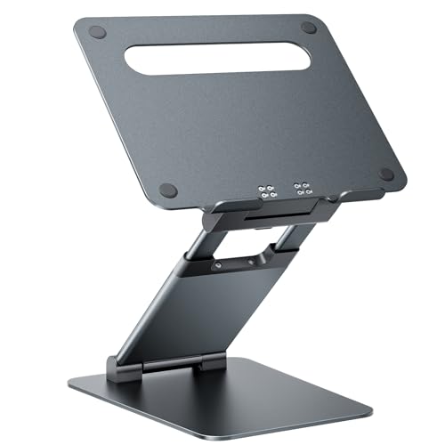 Nulaxy Gray Pull-Out Height Adjustable Laptop Stand - Supports 22lb