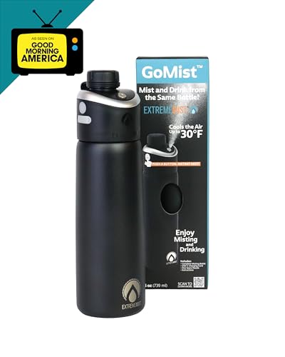 Rechargeable Personal Cooling Water Bottle - 25oz Midnight Black