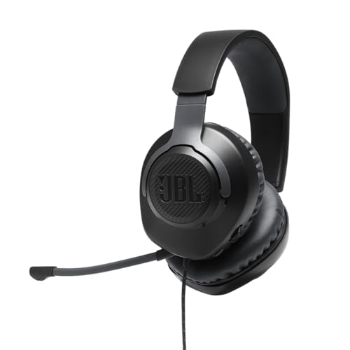 JBL Quantum 100 Wired Gaming Headphones - Over-Ear, Large, Black