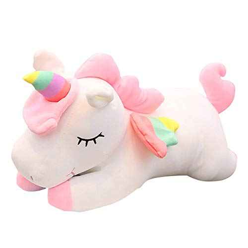 Unicorn Stuffed Animals, Soft Unicorn Plush Hugging Pillow Toy Gifts for Kids (White, 12 in)