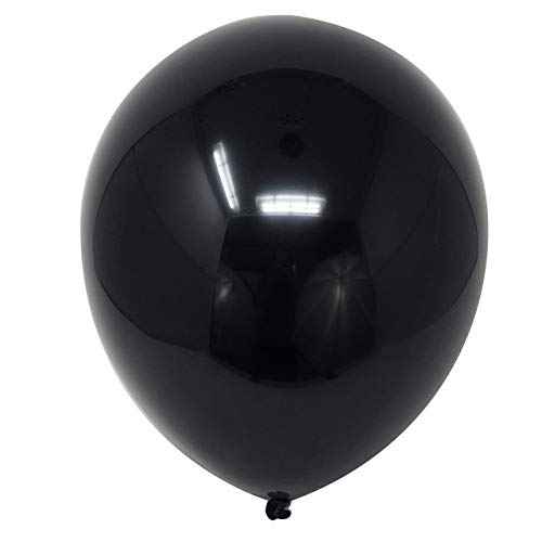 Allgala Latex Balloons for Parties | Helium Grade Bulk Balloon Pack | Ideal for Halloween, Birthday Party Decorations, Baby Shower, Christmas Party | Colored Balloons for Events | 100ct 12" - Black