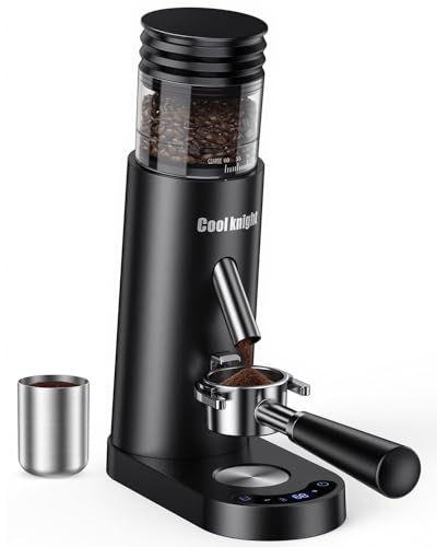 Rechargeable Conical Burr Coffee Grinder Black - 60 Grind Settings & Timer