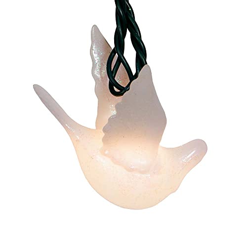 Kurt S. Adler 10-Count Glitter Dove Holiday Light Set